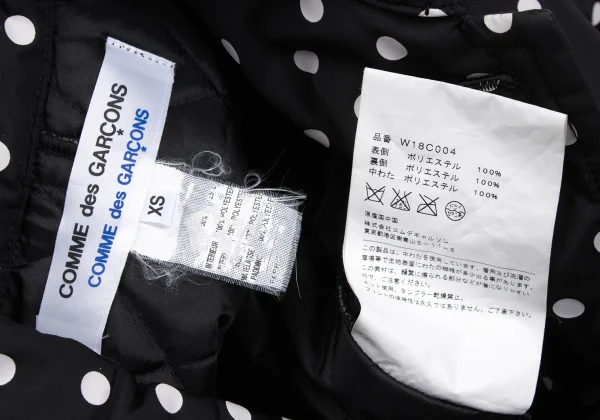COMME des GARCONS Poly Padded Dot Flare Coat K-167379_014
