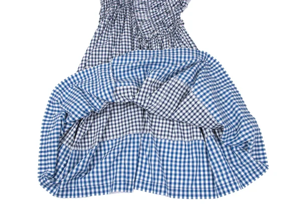 tricot COMME des GARCON Gathered Design Gingham Check Dress K-167381_010