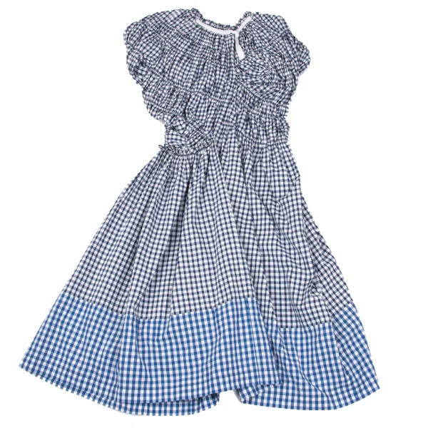 tricot COMME des GARCON Gathered Design Gingham Check Dress K-167381_011