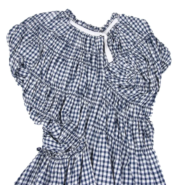 tricot COMME des GARCON Gathered Design Gingham Check Dress K-167381_012