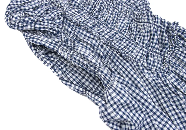 tricot COMME des GARCON Gathered Design Gingham Check Dress K-167381_013