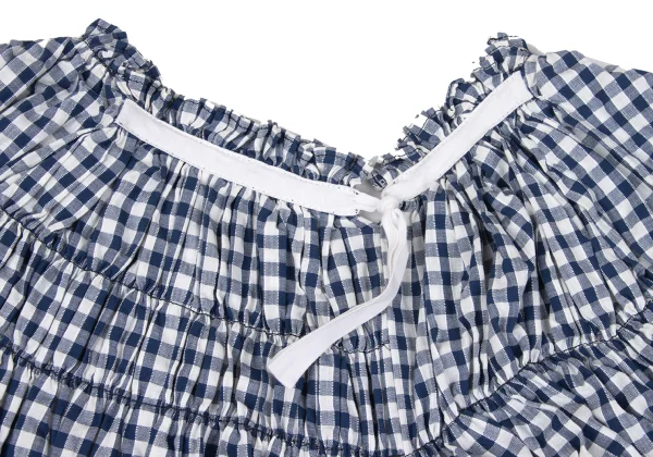 tricot COMME des GARCON Gathered Design Gingham Check Dress K-167381_015