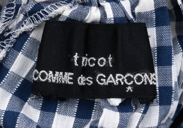 tricot COMME des GARCON Gathered Design Gingham Check Dress K-167381_017
