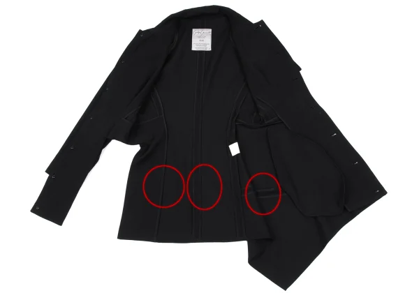 Yohji Yamamoto FEMME Wool Stole Neck Jacket K-167382_011
