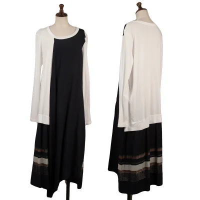 Y's Stripe Switching T Shirt Dress