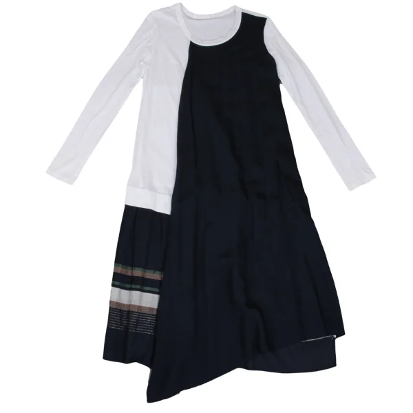 Y's Stripe Switching T Shirt Dress K-167383_002