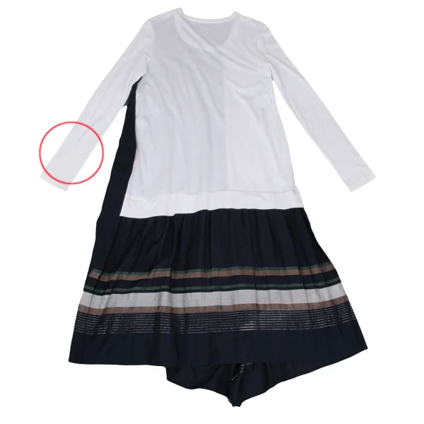 Y's Stripe Switching T Shirt Dress K-167383_014