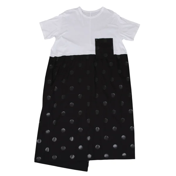 Y's Dot Printed Switching T Shirt Dress K-167384_002