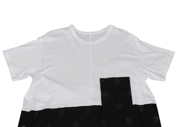 Y's Dot Printed Switching T Shirt Dress K-167384_003