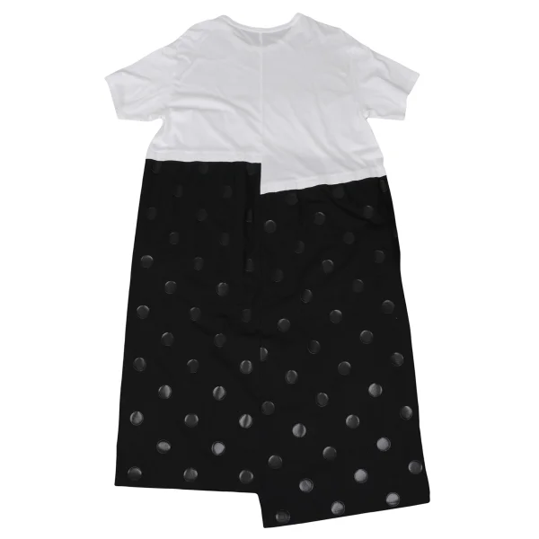 Y's Dot Printed Switching T Shirt Dress K-167384_013