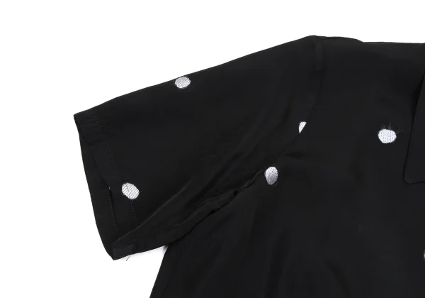 Y's Rayon Poly Dot Open-collar Short Sleeve Shirt K-167385_008