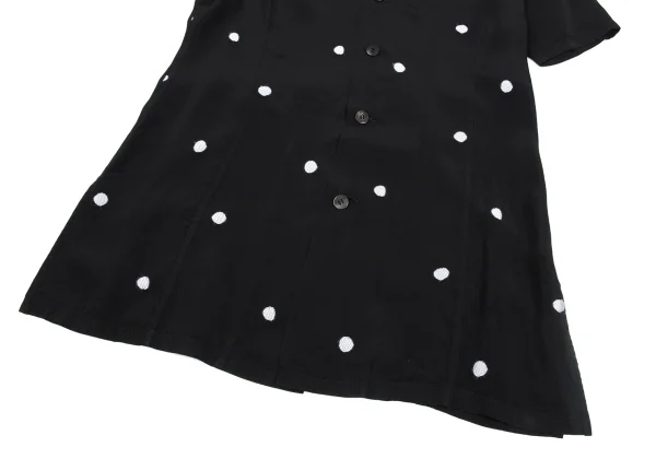 Y's Rayon Poly Dot Open-collar Short Sleeve Shirt K-167385_009