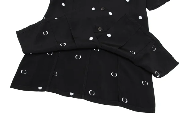 Y's Rayon Poly Dot Open-collar Short Sleeve Shirt K-167385_011