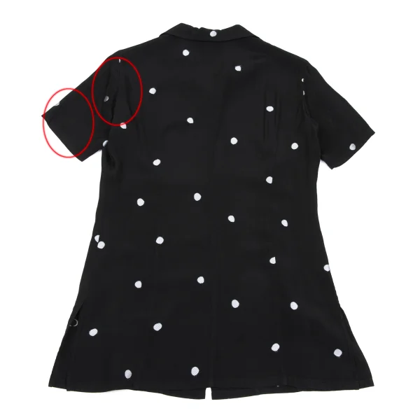 Y's Rayon Poly Dot Open-collar Short Sleeve Shirt K-167385_012