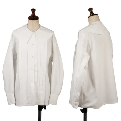 COMME des GARCONS Big Collar Tuck Pleats Blouse