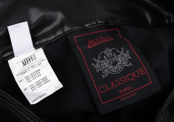 Jean Paul GAULTIER CLASSIQUE Poly Blend Synthetic Leather Pants K-167390_014