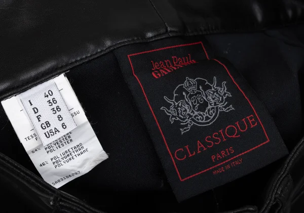Jean Paul GAULTIER CLASSIQUE Poly Blend Synthetic Leather Pants K-167390_015