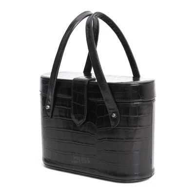 Jean Paul GAULTIER Crocodile Emboss Box Hand Bag