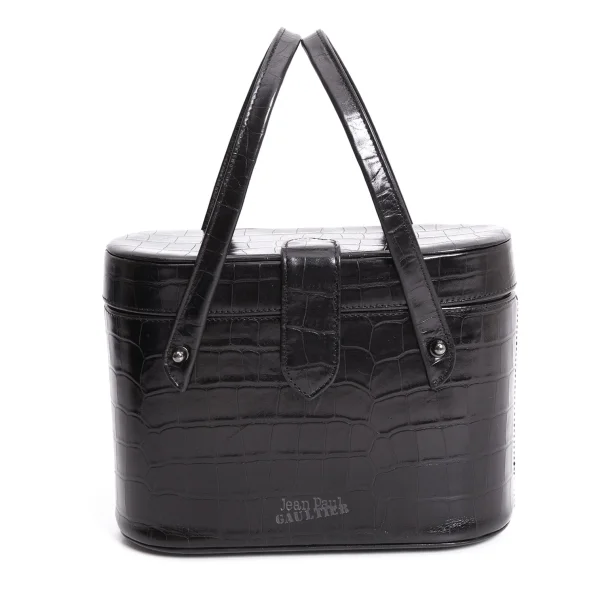 Jean Paul GAULTIER Crocodile Emboss Box Hand Bag K-167395_002