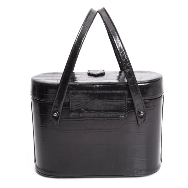 Jean Paul GAULTIER Crocodile Emboss Box Hand Bag K-167395_004