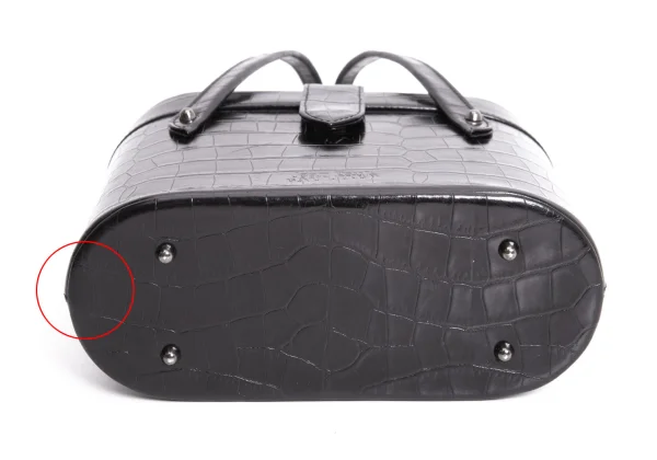 Jean Paul GAULTIER Crocodile Emboss Box Hand Bag K-167395_006