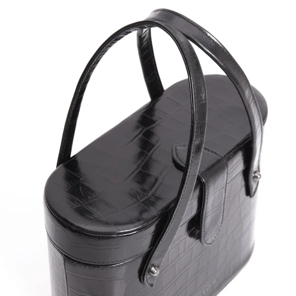 Jean Paul GAULTIER Crocodile Emboss Box Hand Bag K-167395_008