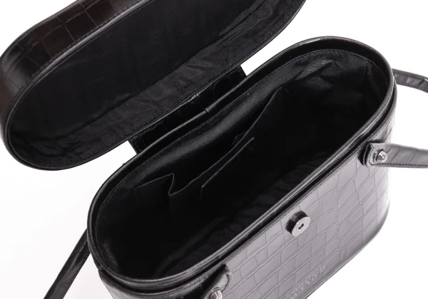 Jean Paul GAULTIER Crocodile Emboss Box Hand Bag K-167395_010