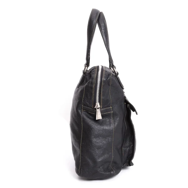 Jean Paul GAULTIER Metal Plate Leather Mini Hand Bag K-167396_008
