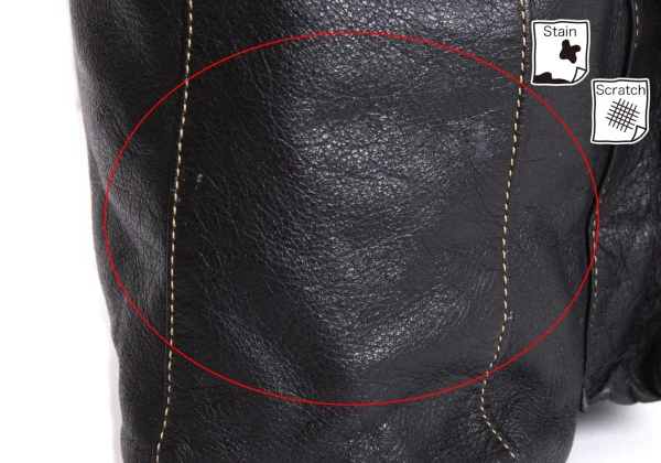 Jean Paul GAULTIER Metal Plate Leather Mini Hand Bag K-167396_009