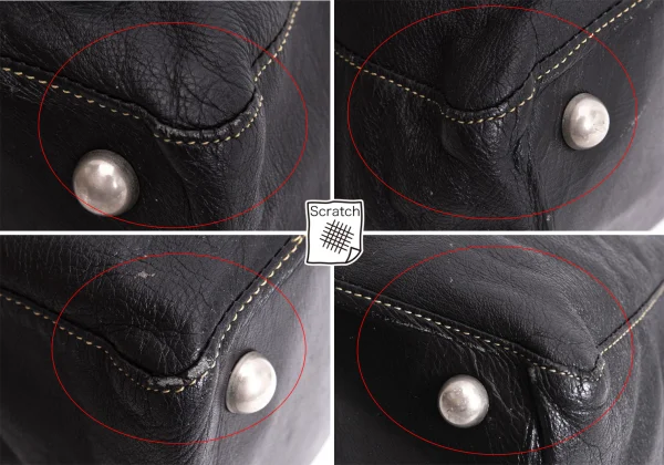 Jean Paul GAULTIER Metal Plate Leather Mini Hand Bag K-167396_011