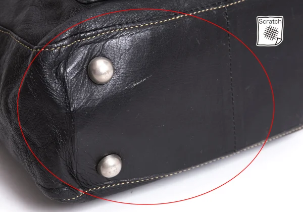 Jean Paul GAULTIER Metal Plate Leather Mini Hand Bag K-167396_012