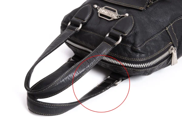 Jean Paul GAULTIER Metal Plate Leather Mini Hand Bag K-167396_013
