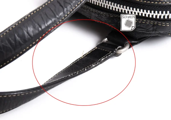 Jean Paul GAULTIER Metal Plate Leather Mini Hand Bag K-167396_014