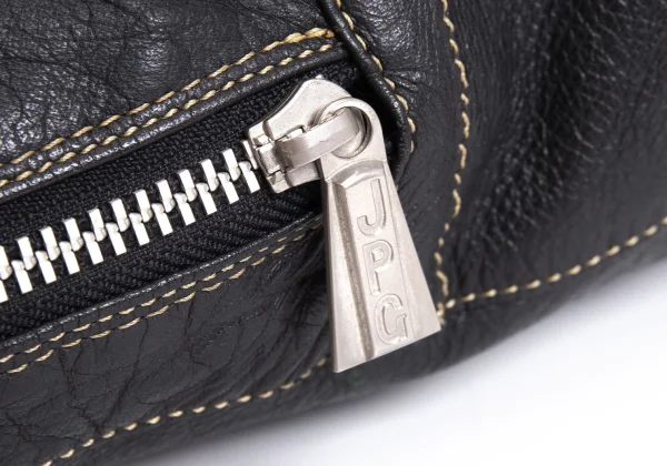 Jean Paul GAULTIER Metal Plate Leather Mini Hand Bag K-167396_015