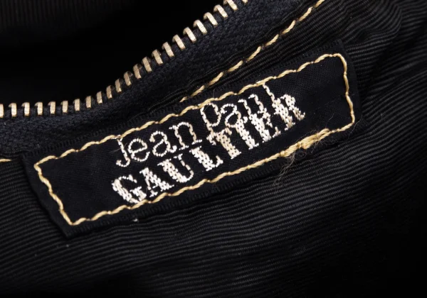 Jean Paul GAULTIER Metal Plate Leather Mini Hand Bag K-167396_018