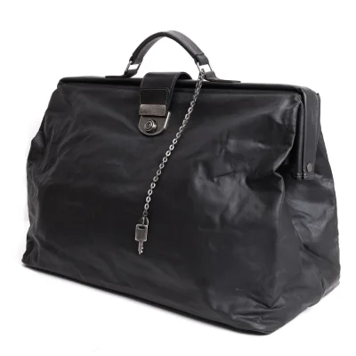 Jean Paul GAULTIER HOMME Kisslock Coating Boston Bag