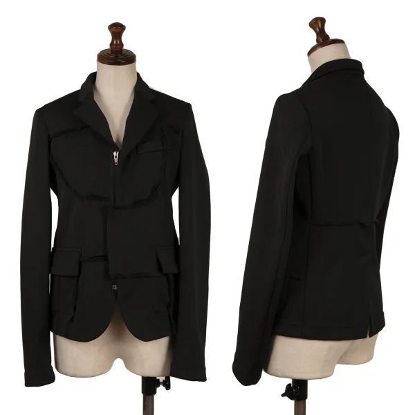 COMME des GARCONS Poly Cut-off Pasted Design Jacket Black S K-167412_001