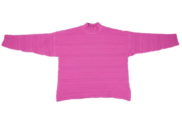 PLEATS PLEASE Crepe Knit High Neck Top K-167413_002