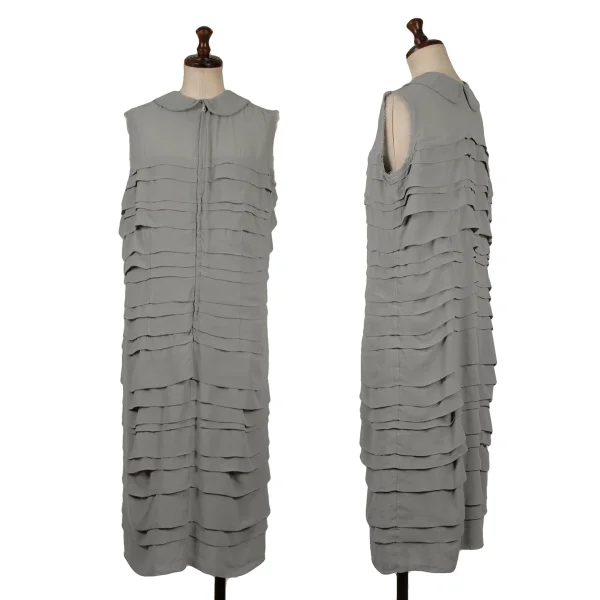 COMME des GARCONS Poly Dyed Tiered Sleeveless Dress Grey L K-167415_001