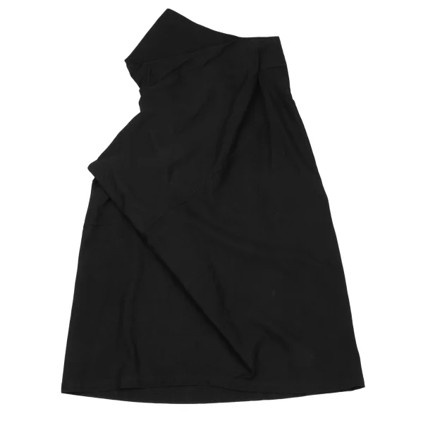 Y's Asymmetry Tuck Cotton Skirt K-167416_008
