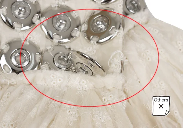 JUNYA WATANABE COMME des GARCONS Many Snap Button Design Lace Wrap Dress K-167417_009