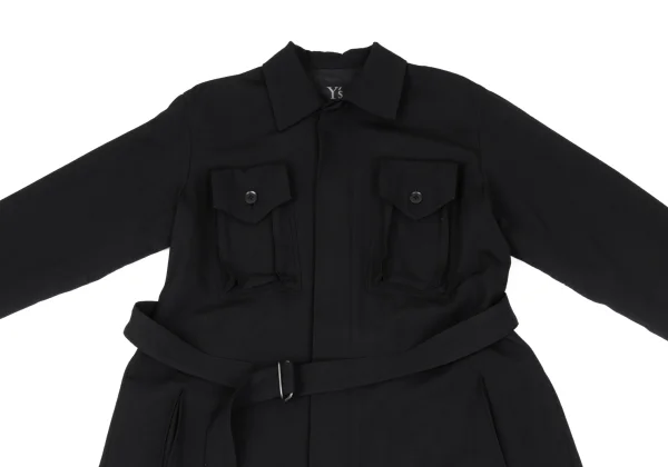Y's Wool Gabardine Pocket Design Coat K-167418_003