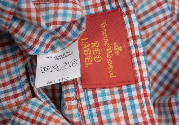Vivienne Westwood Red Label Orb Embroidered Check Shirt K-167421_015