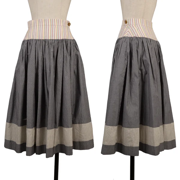 Vivienne Westwood Red Label Stripe Switching Skirt Navy,Multi-Color 2 K-167422_001