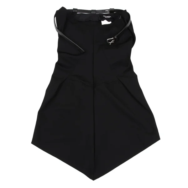 JUNYA WATANABE COMME des GARCONS Leather Belted Wool Gaba Skirt K-167424_002