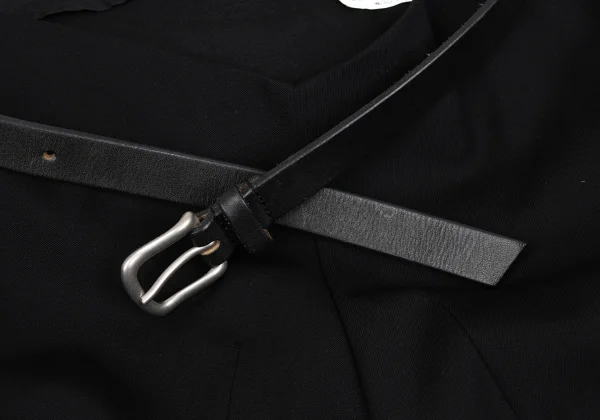 JUNYA WATANABE COMME des GARCONS Leather Belted Wool Gaba Skirt K-167424_004