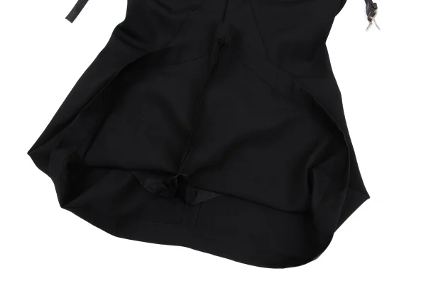 JUNYA WATANABE COMME des GARCONS Leather Belted Wool Gaba Skirt K-167424_008