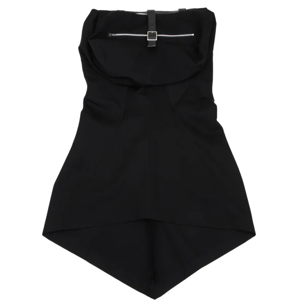 JUNYA WATANABE COMME des GARCONS Leather Belted Wool Gaba Skirt K-167424_009