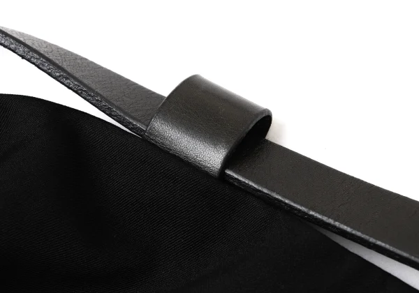 JUNYA WATANABE COMME des GARCONS Leather Belted Wool Gaba Skirt K-167424_011