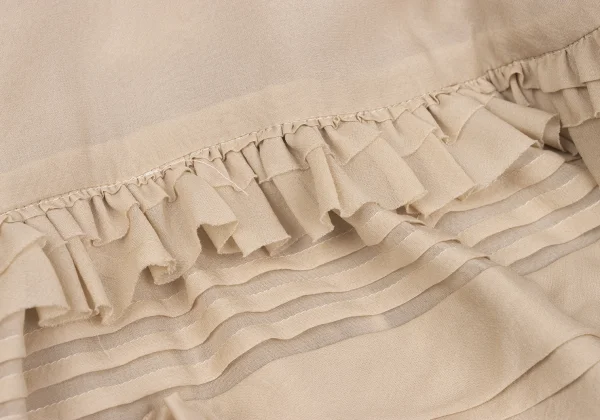 COMME des GARCONS Botanical Lace Print Silk Switching Skirt K-167425_008